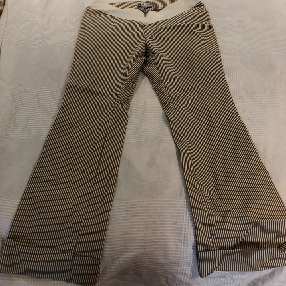 Summer stripe, low panel work pants.